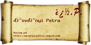 Ásványi Petra névjegykártya